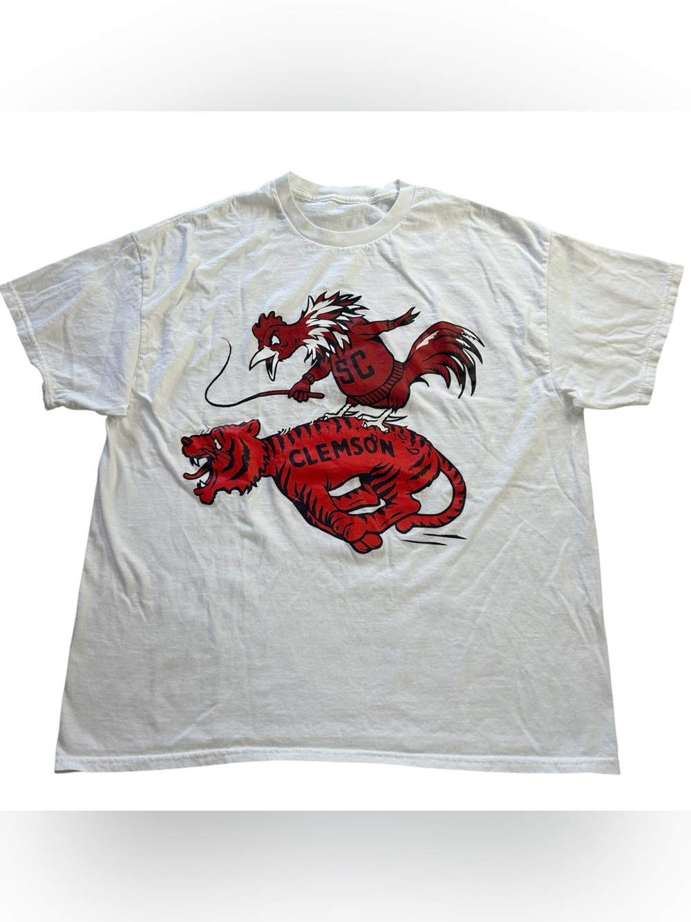 VTG South Carolina Gamecocks Hate Clemson Retro Rivalry Mascot Mens t-shirt XL